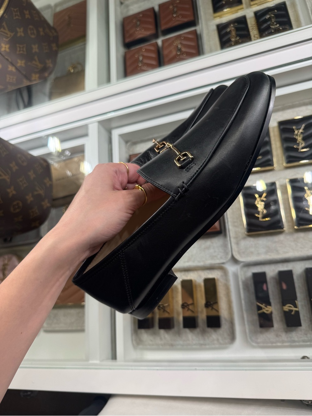 Sam Edelman Black Leather Horsebit Loafers - Picture 3 of 5